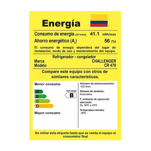 Nevera Challenger 470 Litros Brutos - Cr470 Acero Inox