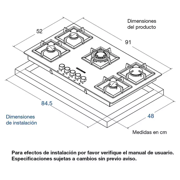 Estufa Challenger De Empotrar 5 Puestos Sq 6792 Ae