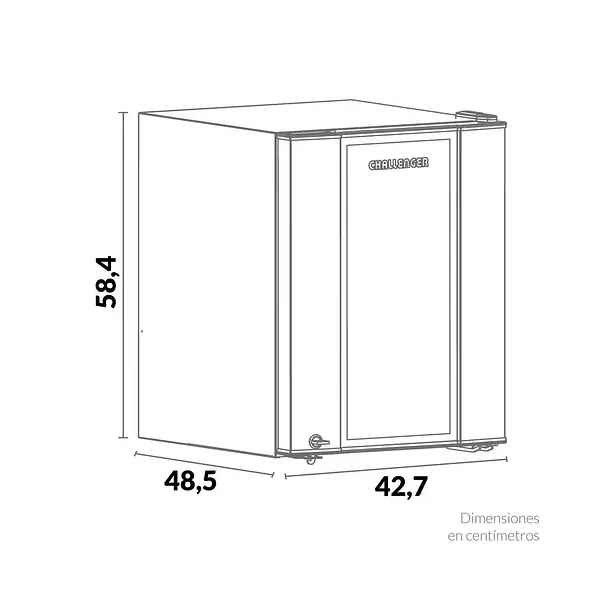 Minibar Challenger 49 Litros Gris Cr089