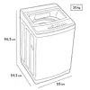 Lavadora Electrolux 12kg Gris Imperial
