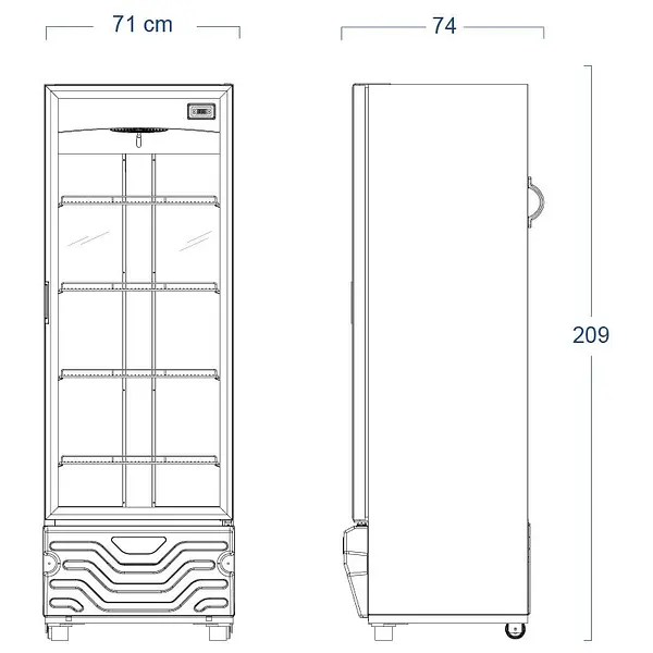Vitrina Vertical Inducol Refrigerada 431 Litros
