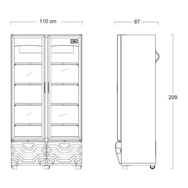 Vitrina Vertical Inducol Refrigerada 707l