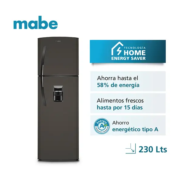 Nevera Mabe No Frost 247 L Brutos Grafito Mabe
