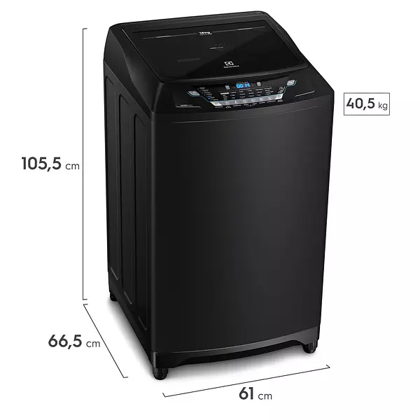 Lavadora Electrolux 18 Kg Negra Ewix18f3esb