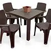Juego Colplast De Mesa Coral + 4 Sillas Reggina